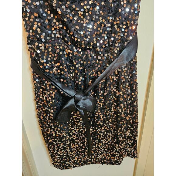 Bisou Bisou Sequenced Black Mini Dress Size 4 - Picture 8 of 9